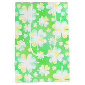 サンパトリックの日シャムロックスレトロウォーターカラー ミディアムペーパーバッグ (裏面)