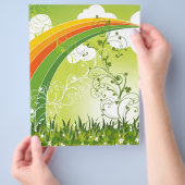 サンパトリックの日シャムロックラッキークローバー葉ズ チラシ (手)