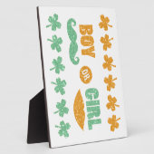 サンパトリックの日ジェンダーがプラークを明かす フォトプラーク (側面)