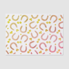 サンパトリックの日ダスティスホースシューズ&シャムロックアイコン 薄葉紙