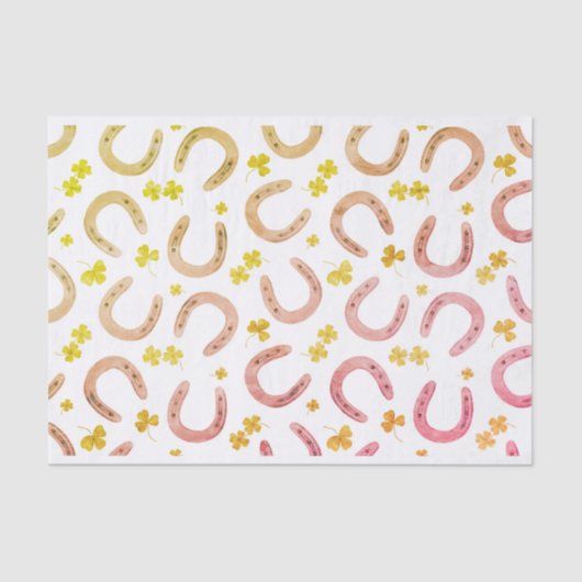 サンパトリックの日ダスティスホースシューズ&シャムロックアイコン 薄葉紙 (正面)