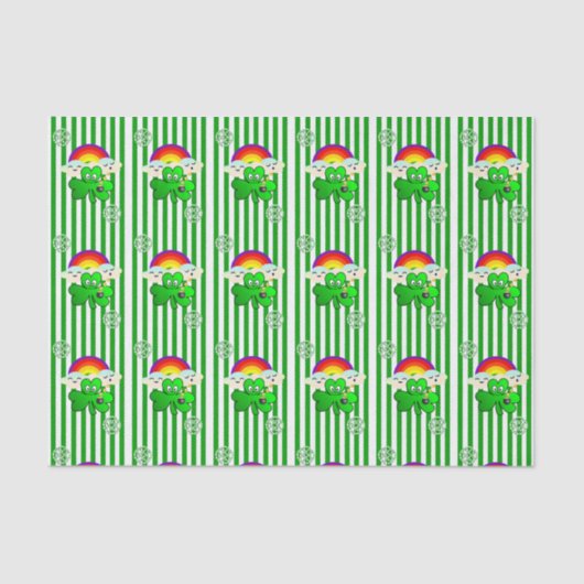 サンパトリックの日ティッシュペーパークローバー 薄葉紙 (正面)