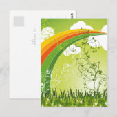 サンパトリックの日ラッキークローバーシャムロックアイルランド ポストカード (正面/裏面)