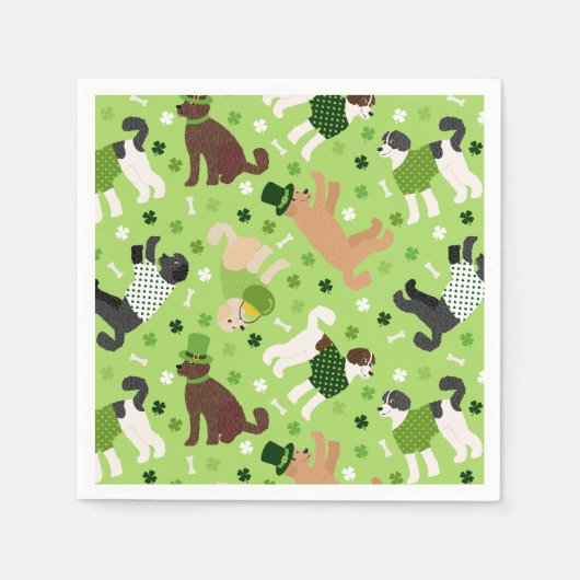 サンパトリックの日ラブラドール スタンダードカクテルナプキン (正面)