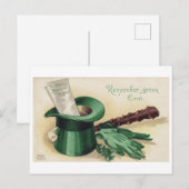 サンパトリックの日，シャムロック，ヴィンテージ ポストカード (正面/裏面)