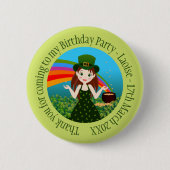 サンパトリックの誕生日ガールありがとう 缶バッジ (正面)