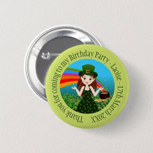 サンパトリックの誕生日ガールありがとう 缶バッジ (正面&裏面)