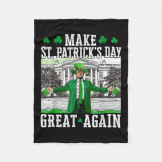 サンパトリックを再びトランプ素晴らしに作おもしろいる フリースブランケット
