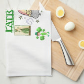 サンパトリックグリーンキッチンハンドタオル キッチンタオル (四つ折り)