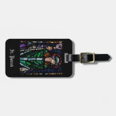 サンパトリックステンドグラスパーソナライズされた ラゲッジタグ (正面横)