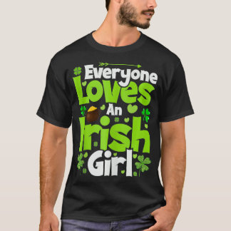 サンパトリックス誰もがアイルランドの女の子のセントパットを愛する Tシャツ