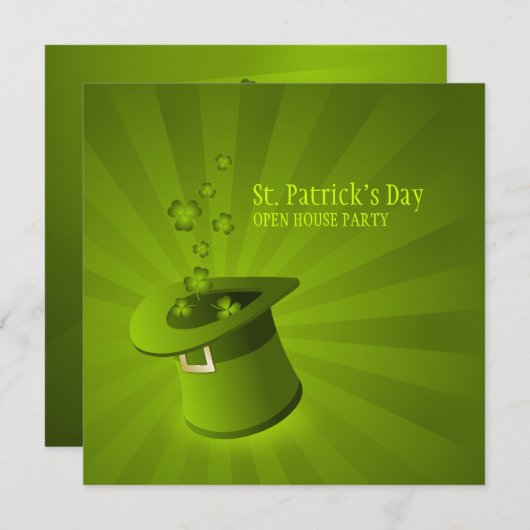 サンパトリックズデイパーティの招待状 招待状 (正面/裏面)