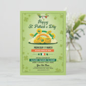 サンパトリックデイパーティの招待状テンプレート 招待状 (スタンド正面)