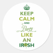 サンパトリック保クルカルとアイリッシュのようなパーティー ラウンドシール (正面)