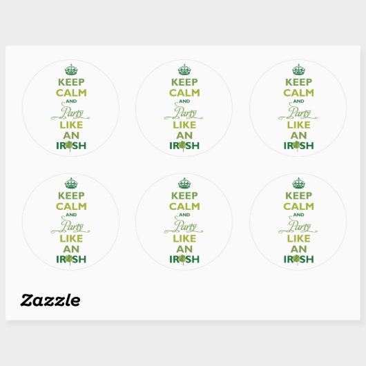 サンパトリック保クルカルとアイリッシュのようなパーティー ラウンドシール (シート)