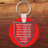 サンパトリック胸当て祈りの言葉キーチェーン キーホルダー (正面)