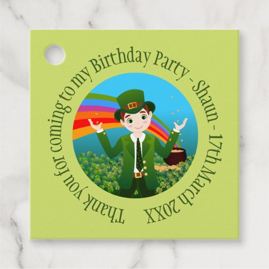 サンパトリック誕生日ボーイサンキュー フェイバータグ (正面)