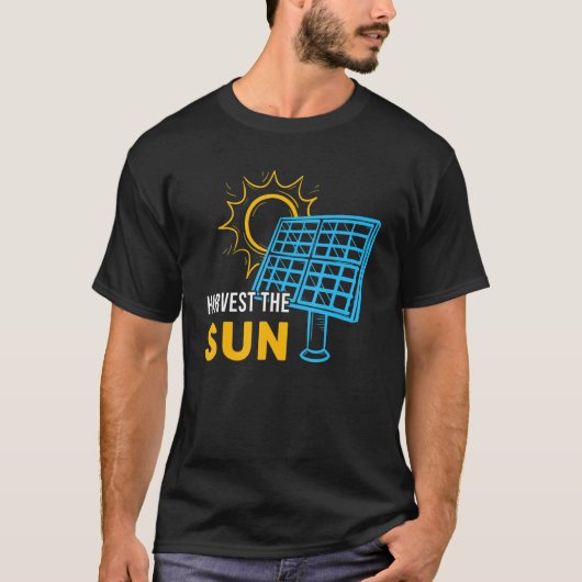 サンパネルのポータブル太陽のジェネレータを収穫する Tシャツ (正面)