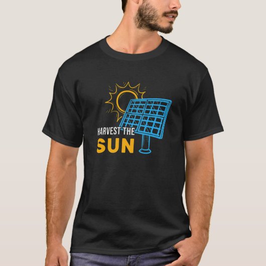 サンパネルのポータブル太陽のジェネレータを収穫する Tシャツ (正面)