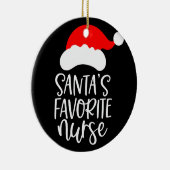 サンパーソナライズされたタのお気に入りのナース セラミックオーナメント (右)