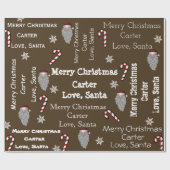 サンパーソナライズされたタクリスマス ラッピングペーパー (フラット)