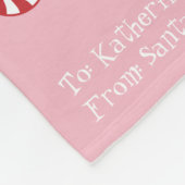 サンパーソナライズされたタ・クリスマス・キャンディ・ピンクからの贈り物 フリースブランケット (角)