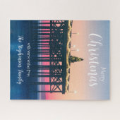 サンパーソナライズされたディエゴサンセットクリスマス ジグソーパズル (横)