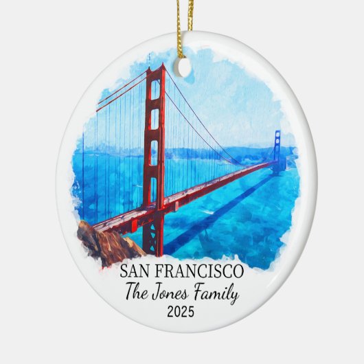 サンパーソナライズされたフランシスコオーナメント(カリフォルニア) セラミックオーナメント (左)