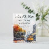 サンパーソナライズされたフランシスコスカイラインポストカード ポストカード (スタンド正面)