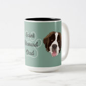 サンパーソナライズされたベルナードママ/パパ ツートーンマグカップ (正面右)