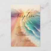 サンビーチ海ピンクウェディングレセプション詳細 エンクロージャーカード (正面)