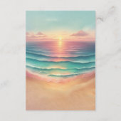 サンビーチ海ピンクウェディングレセプション詳細 エンクロージャーカード (裏面)