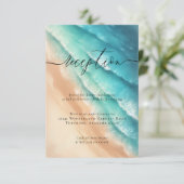 サンビーチ海ブルーウェディングレセプション詳細 エンクロージャーカード (スタンド正面)