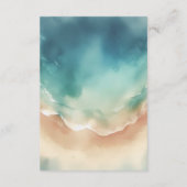 サンビーチ海ブルーウェディングレセプション詳細 エンクロージャーカード (裏面)