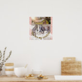 サンビームで2頭の白い馬 ポスター (キッチン)