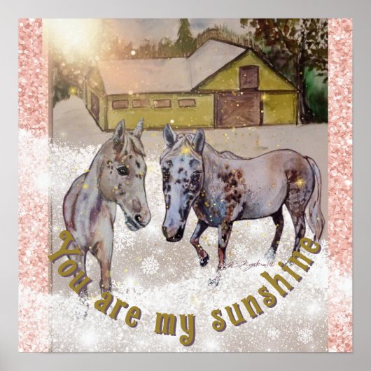 サンビームで2頭の白い馬 ポスター (正面)