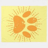 サンビーム動揺してドッグポープリント フリースブランケット (正面(横))