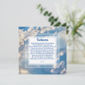 「サンビーム」キリスト教の詩のノート サンキューカード (スタンド正面)