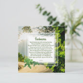 「サンビーム」キリスト教詩ノートカード サンキューカード (スタンド正面)