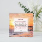 「サンビーム」キリスト教詩ノートカード サンキューカード (スタンド正面)