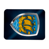 サンピエールとミクロンのメタリックエンブレム マグネット (横)