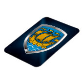 サンピエールとミクロンのメタリックエンブレム マグネット (左側)