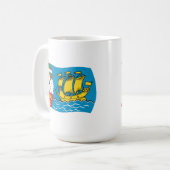 サンピエール島・ミクロン島の旗マグカップ コーヒーマグカップ (正面左)