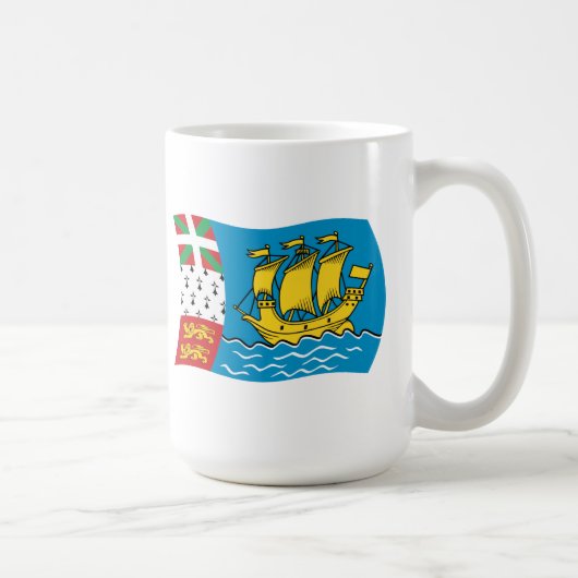 サンピエール島・ミクロン島の旗マグカップ コーヒーマグカップ (右)