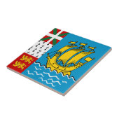 サンピエール島・ミクロン島の旗 タイル (側面)
