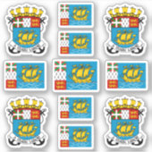 サンピエール州のシンボル/紋章と旗 シール (正面)