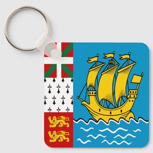 サンピエール・ミクロン国旗 キーホルダー (正面)