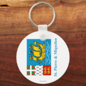 サンピエール・ミクロン国旗 キーホルダー (正面)