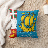 サンピエール・ミクロン国旗 クッション (ブランケット)