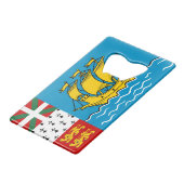 サンピエール・ミクロン国旗 クレジットカード栓抜き (正面アングル)